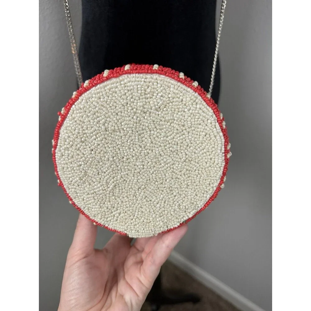 Hand-Beaded Strawberry Jam Bag Handmade Beaded Purse Made in India NWT Viral bag - Picture 11 of 12